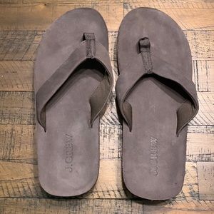 J Crew Suede Flip-Flops - Brown